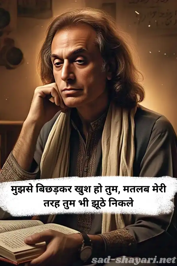 जौन एलिया के मशहूर शेर और ग़ज़ल की इमेज – महफिलों में गूंजते अल्फ़ाज़