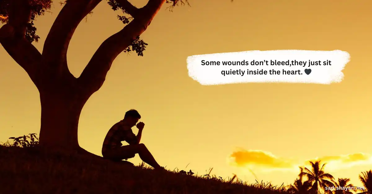 Sad love shayari in English when words fall short